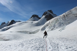Monte Bianco, ghiacciaio del Gigante, giugno 2017