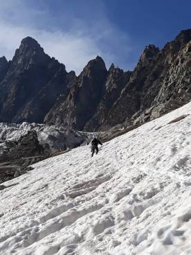 Mont Rouges de Triolet, Punta Centrale, Massiccio del Monte Bianco, Courmayeur, via "La Beresina", agosto 2018